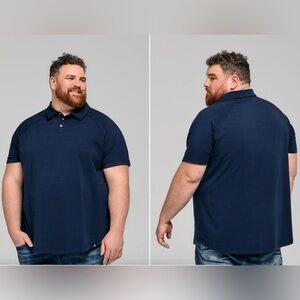 Strongsize Raglan Navy Polo Shirt